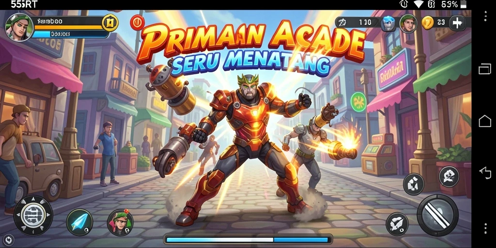 Tampilan gameplay 55RT yang menarik dan penuh aksi.