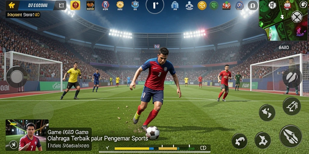 Tampilan gameplay seru dalam 66D yang menonjolkan aksi olahraga.