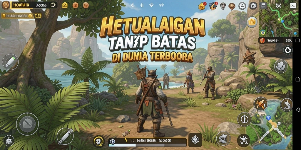 Tangkapan layar HOKIWIN menampilkan momen eksplorasi seru di dunia terbuka.