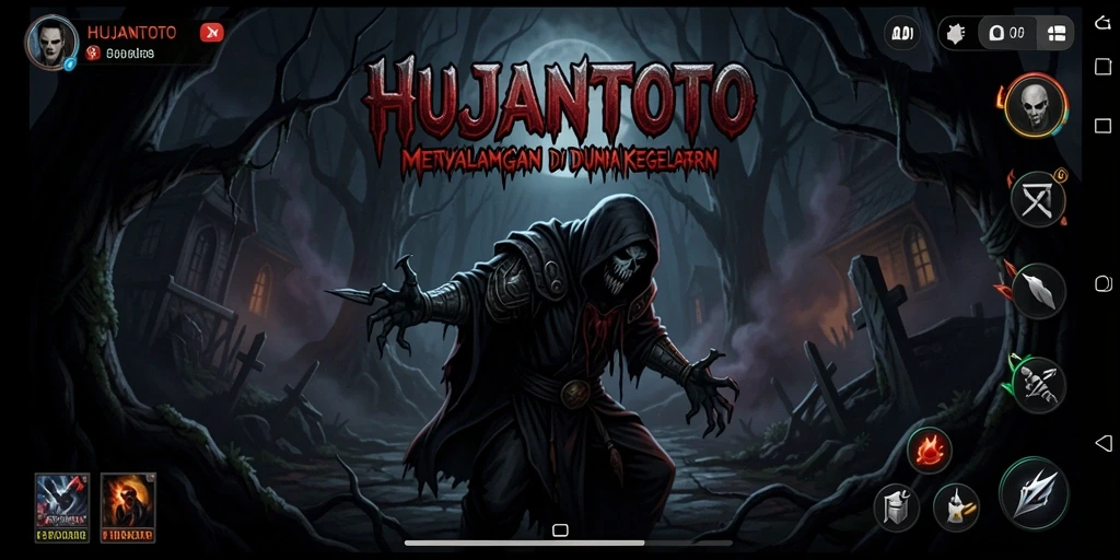 Gameplay HUJANTOTO yang menegangkan dan penuh kengerian.