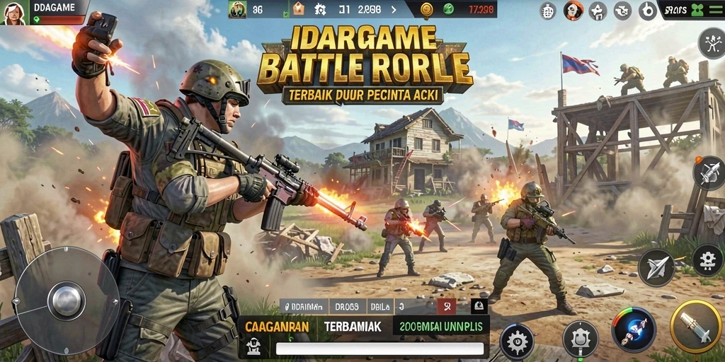 Gameplay seru dan mendebarkan di IDAGAME Battle Royale.