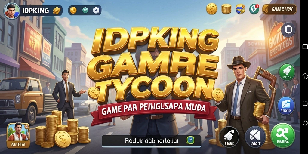 Tampilan gameplay <strong>IDPKING</strong> yang menarik dan penuh strategi bisnis.