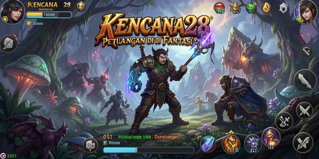 Screenshot gameplay KENCANA28 menunjukkan aksi seru di dunia petualangan.