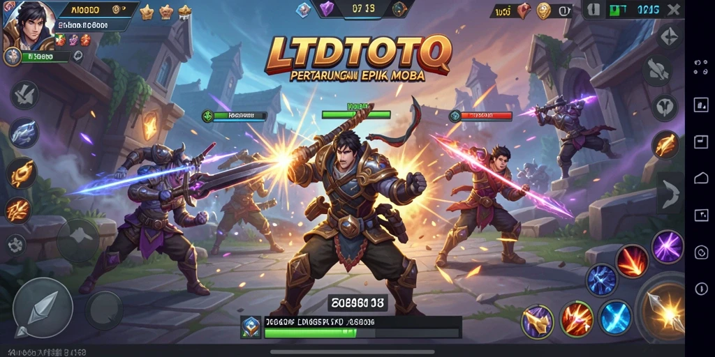 Gameplay seru LTDTOTO dalam pertarungan MOBA.