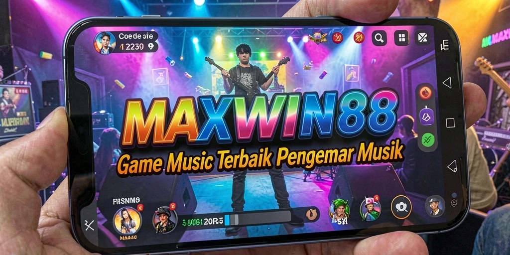 Screenshot gameplay <strong>MAXWIN88</strong> yang menampilkan keseruan bermain musik.