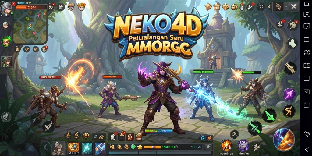 Tampilan gameplay seru dalam dunia MMORPG NEKO4D.