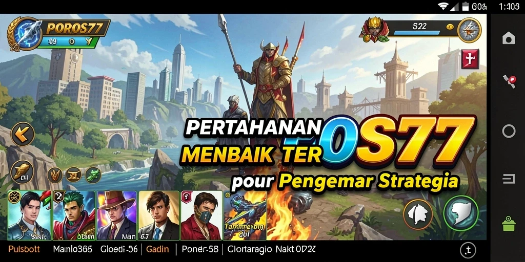 Screenshot gameplay POROS77 menampilkan aksi seru dalam Tower Defense.