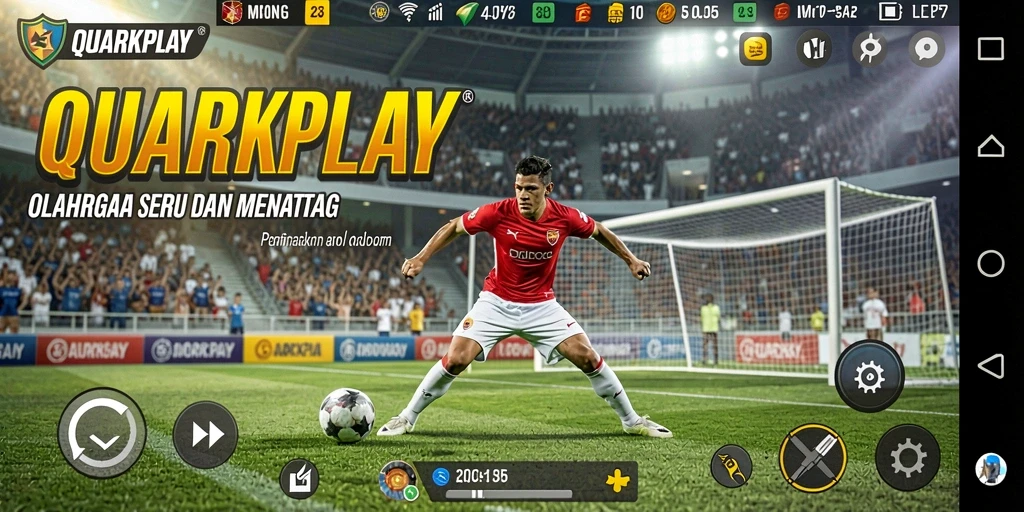Tampilan gameplay seru dan interaktif dalam QUARKPLAY.