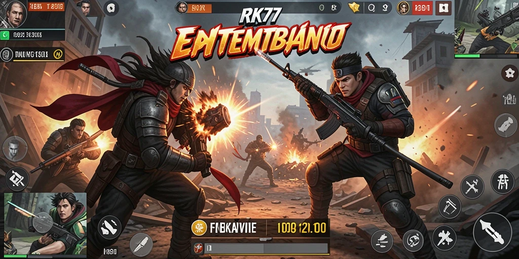 Tangkapan layar menampilkan pertempuran seru dalam <strong>RK77</strong> dengan grafis memukau.