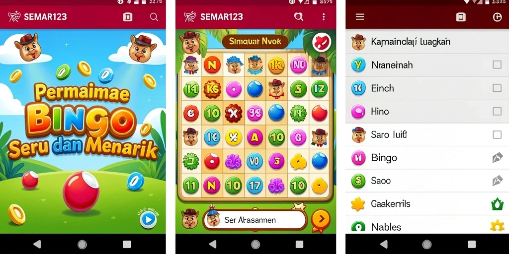 Tampilan utama gameplay SEMAR123 dengan elemen Bingo yang menarik.