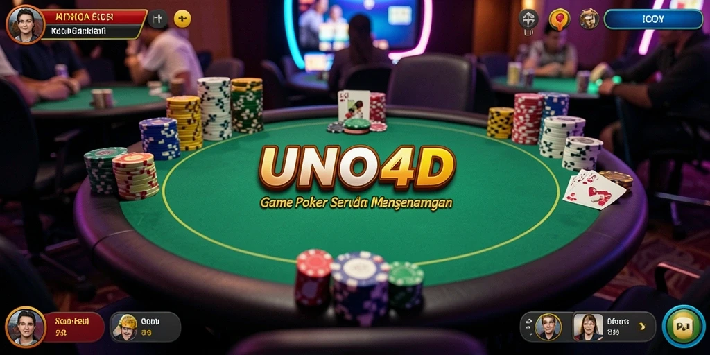 Tampilan menarik gameplay Poker di UNO4D yang menegangkan.