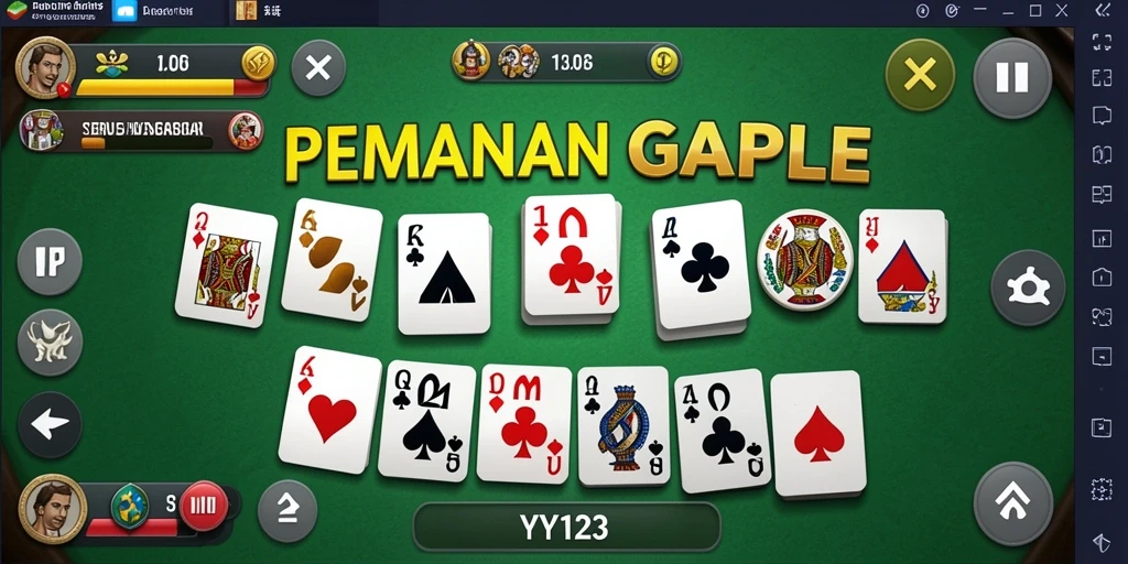 Screenshot gameplay Gaple YY123 yang seru dan interaktif.